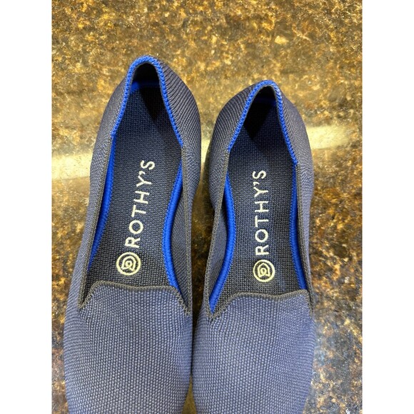 Rothy’s The Loafer Slip On Flat Navy Like New Size 7.5 - Picture 9 of 11